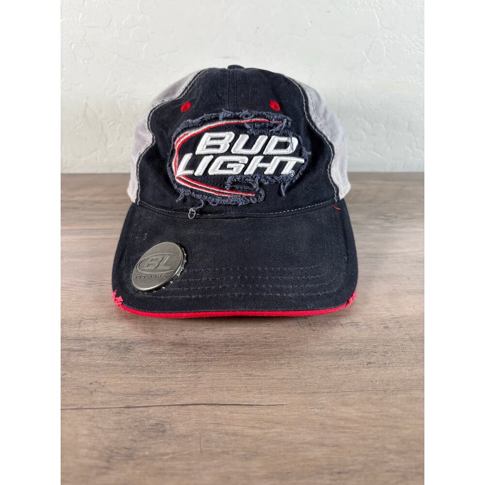 Bud Light Bottle Opener‎ Baseball Snapback Hat Cap OSFM EUC